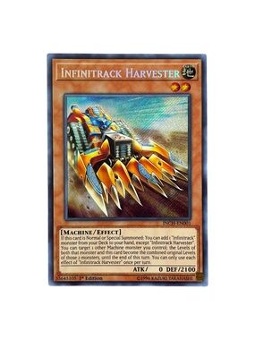 YuGiOh! Infinitrack Harvester Secret Rare 1st Edition NM Yugioh Card INCH-EN001